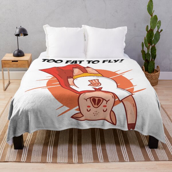 Item preview, Pig Superhero, flying down because of overweight. designed and sold by emphatic.