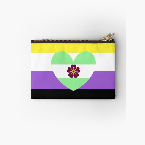 Item preview, nonbinary flag with diamoric heart designed and sold by Simplipride.