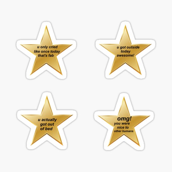 Gold 5 star stickers Sticker by TheTigerDesign