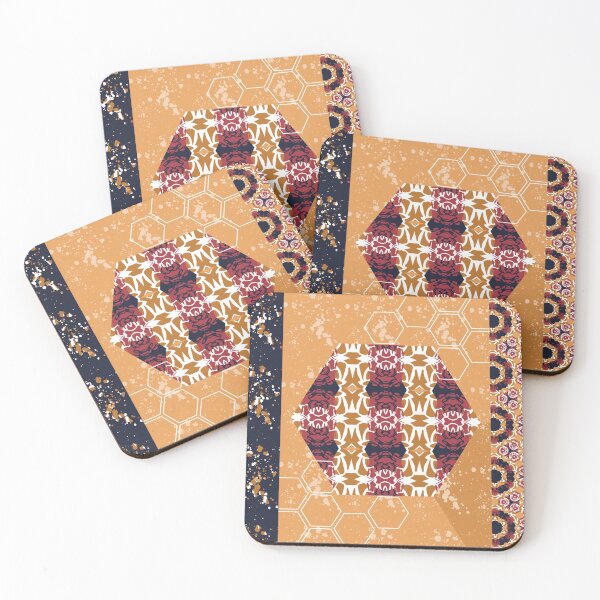 Item preview, Opulent Pattern Trio - Mustard/Navy designed and sold by emeraldseason.