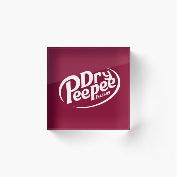 Dry Peepee Meme Acrylic Block By Glyphz Redbubble - roblox logo swap meme by glyphz redbubble