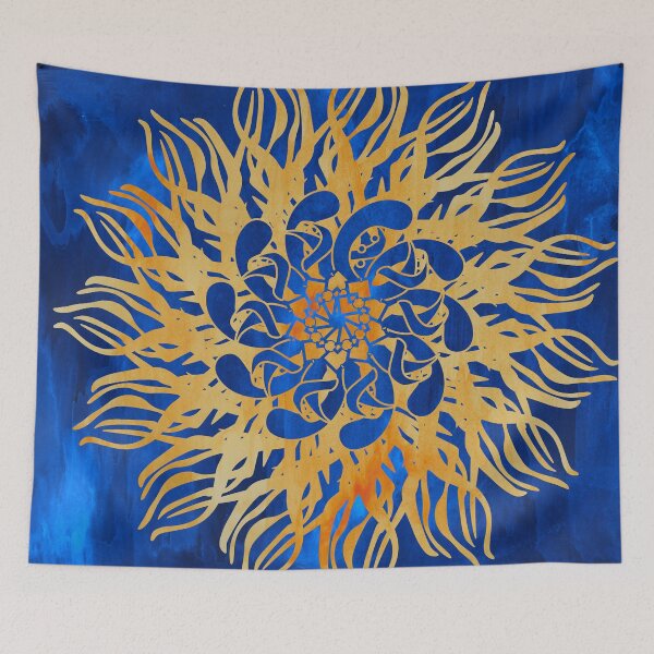Item preview, Mandala Madness - Golden Blue designed and sold by stellapappi.
