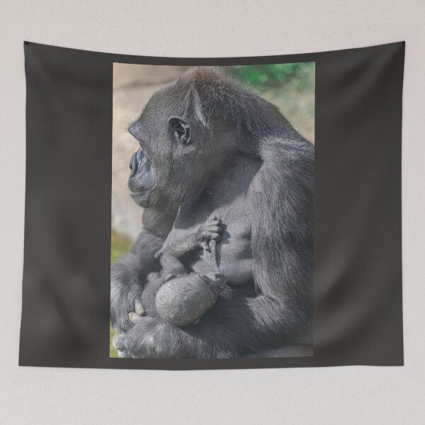 Item preview, Western lowland gorilla female with baby designed and sold by Martin Leber.