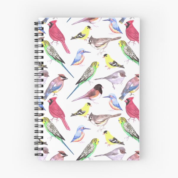 Item preview, Various birds watercolor- budgie cardinal goldfinch titmouse kingfisher cedar waxwing juncos designed and sold by Shawlin Islam.