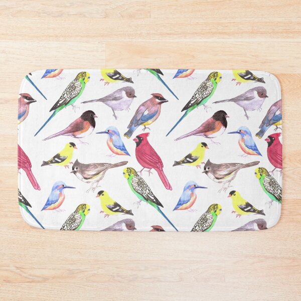 Item preview, Various birds watercolor- budgie cardinal goldfinch titmouse kingfisher cedar waxwing juncos designed and sold by Shawlin Islam.