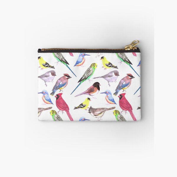 Item preview, Various birds watercolor- budgie cardinal goldfinch titmouse kingfisher cedar waxwing juncos designed and sold by Shawlin Islam.