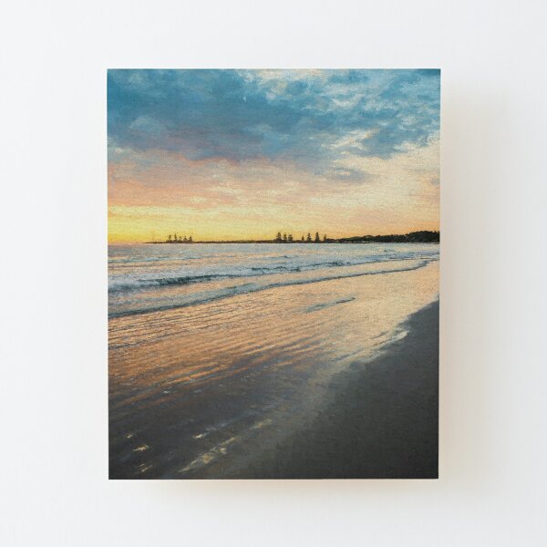Sunrise at Port Fairy (Digital Painting) Wood Mounted Print