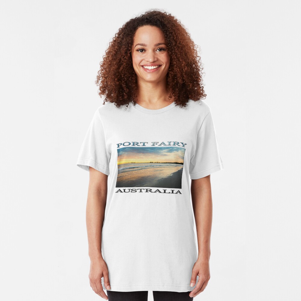 Sunrise at Port Fairy (Digital Painting) Slim Fit T-Shirt