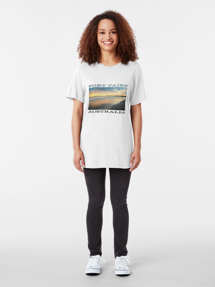 Alternate view of Sunrise at Port Fairy (Digital Painting) Slim Fit T-Shirt