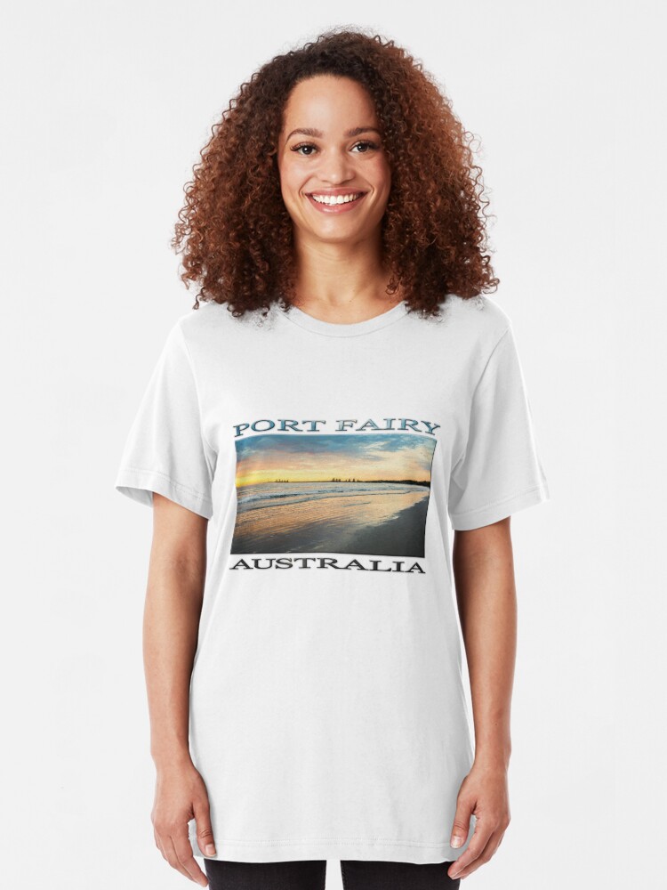 Alternate view of Sunrise at Port Fairy (Digital Painting) Slim Fit T-Shirt