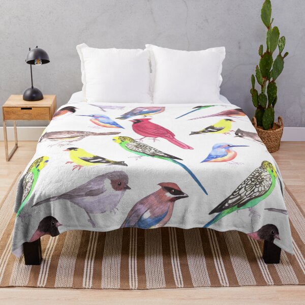 Item preview, Various birds watercolor- budgie cardinal goldfinch titmouse kingfisher cedar waxwing juncos designed and sold by Shawlin Islam.