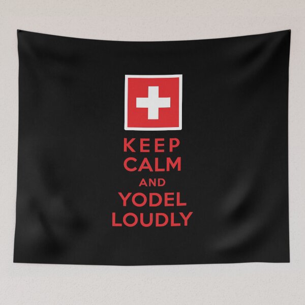 Item preview, Swiss Keep Calm and Yodel Loudly designed and sold by AntiqueImages.