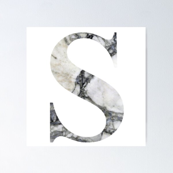 Item preview, Gray Marble Letter "S" designed and sold by Haley Agra.