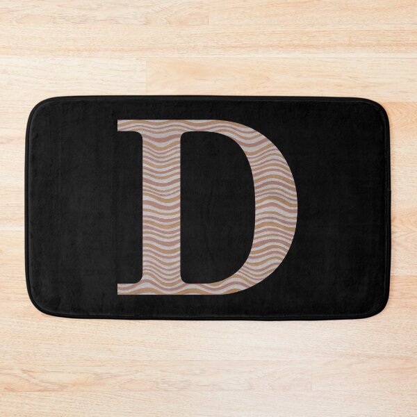 Item preview, Letter D Metallic Look Stripes Silver Gold Copper designed and sold by theartofvikki.