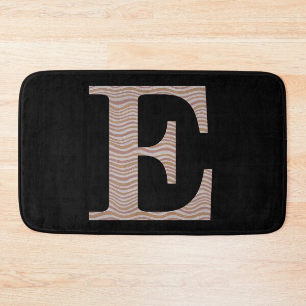 Item preview, Letter E Metallic Look Stripes Silver Gold Copper designed and sold by theartofvikki.