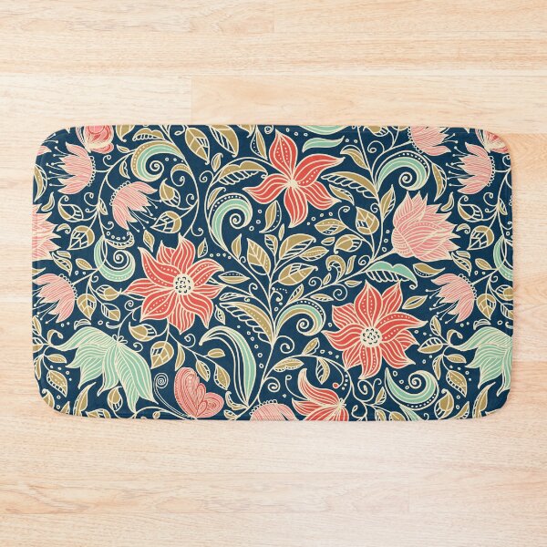 Item preview, colorful floral pattern in doodle style  designed and sold by Doodle-Shmoodle.