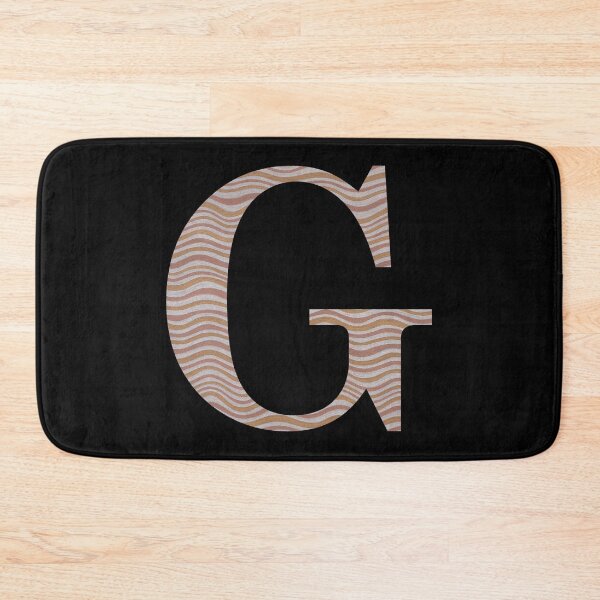 Item preview, Letter G Metallic Look Stripes Silver Gold Copper designed and sold by theartofvikki.