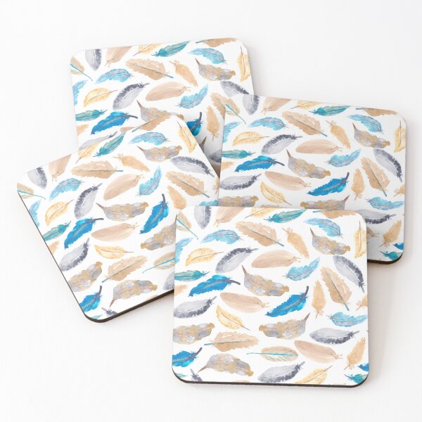 Item preview, Watercolor Boho Feathers | Pattern | Art designed and sold by Harpley Design Studio.