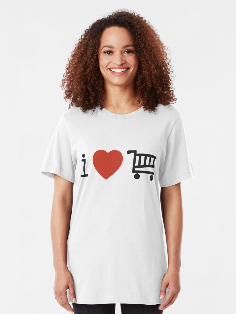 Alternate view of i love shopping Slim Fit T-Shirt