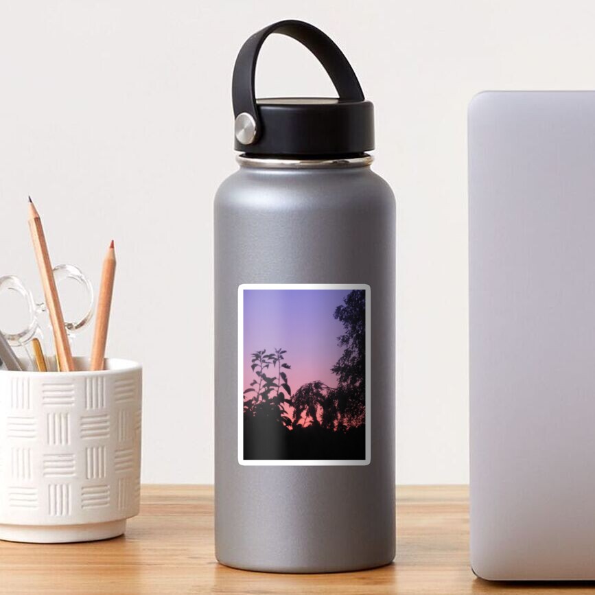 Sunset in the trees Sticker