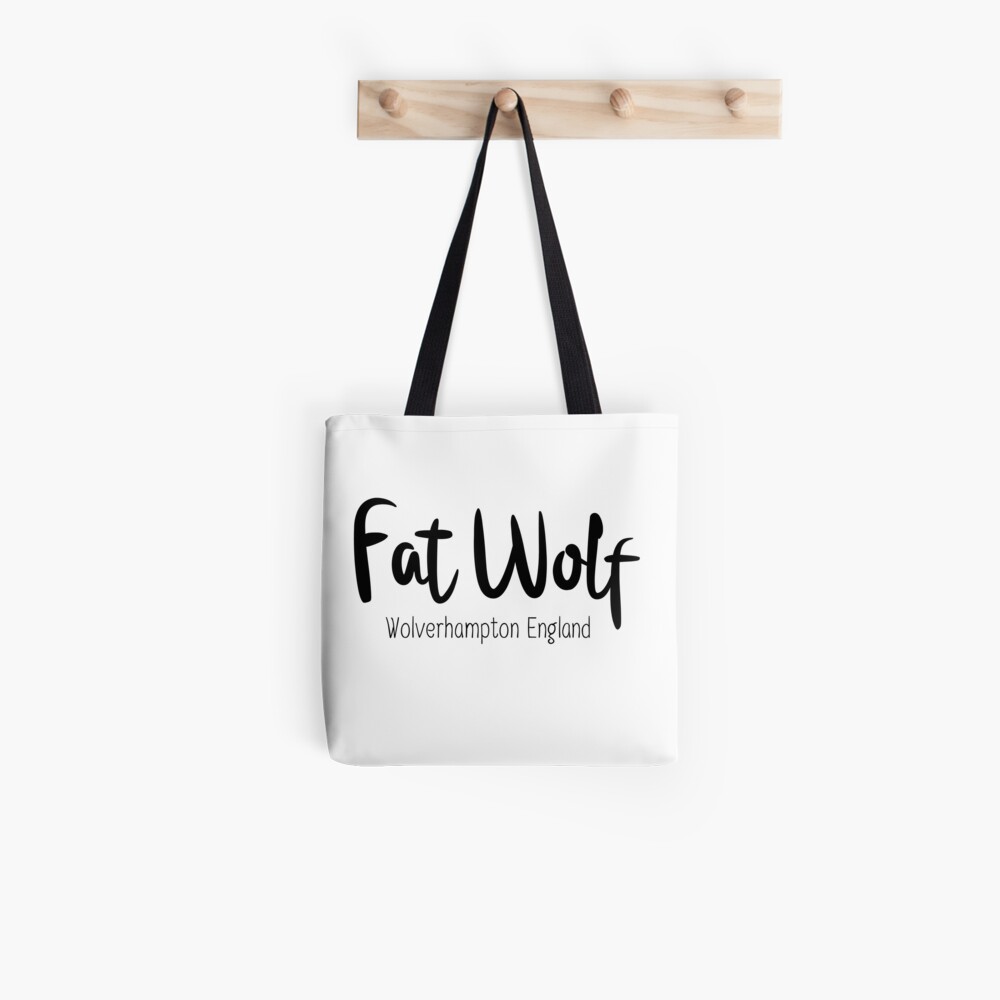Fat Wolf Logo (Black) Tote Bag