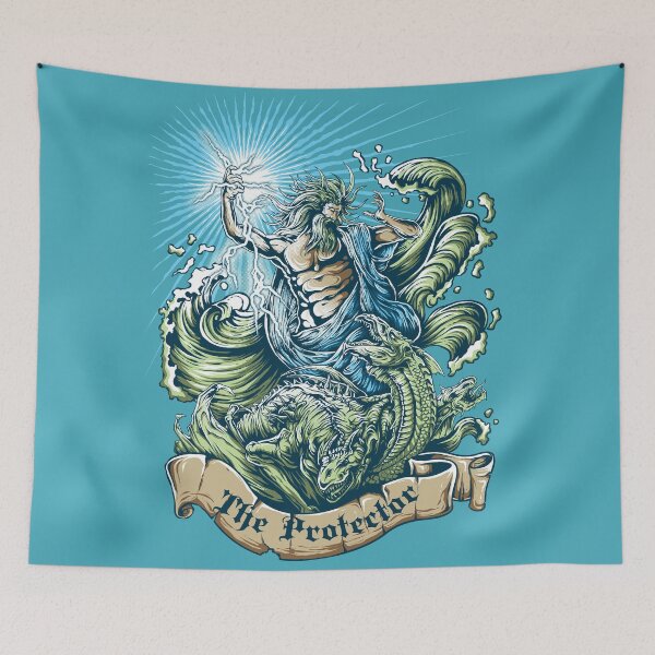 Item preview, Poseidon, Greek mythology, sea, god of the sea, tattoo designed and sold by DerSenat.