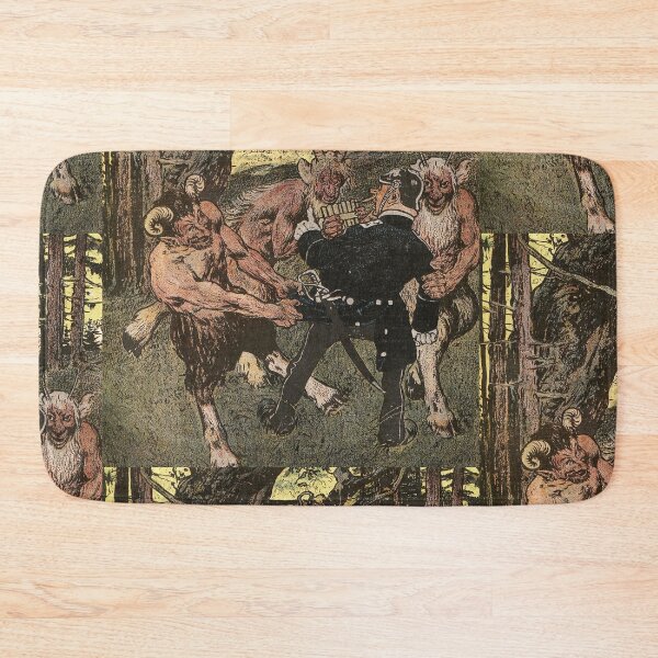 Item preview,  vintage mythological Fawns and satyrs attack a policeman designed and sold by Vintage Designs +.