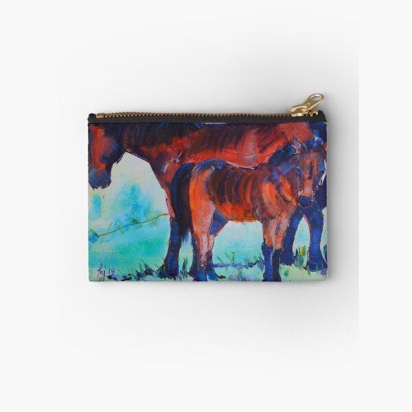 Item preview, Foal and Horse wild on Dartmoor painting designed and sold by MikeJory.