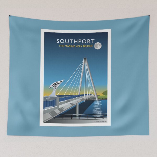 Item preview, Southport Marine Way Bridge by Night designed and sold by andrewamoore.