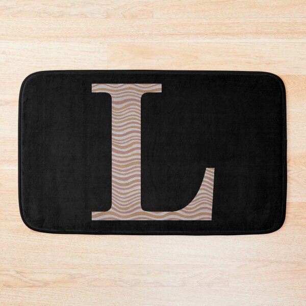 Item preview, Letter L Metallic Look Stripes Silver Gold Copper designed and sold by theartofvikki.