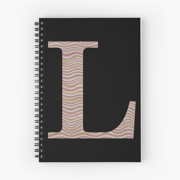 Item preview, Letter L Metallic Look Stripes Silver Gold Copper designed and sold by theartofvikki.