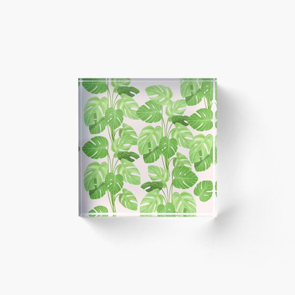 Item preview, Monstera tropical plants pattern pink designed and sold by Katbydesign.
