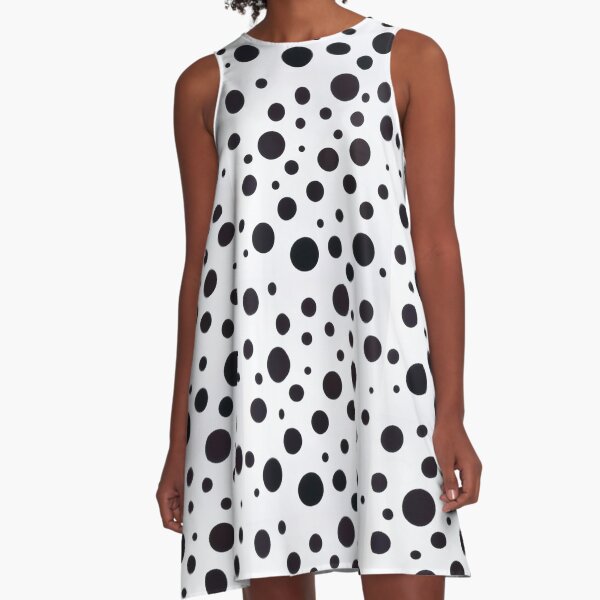 YAYOI KUSAMA B & W DOTS A-Line Dress