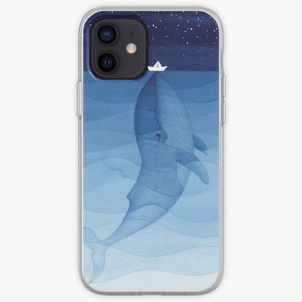 Blue whale, sea animal iPhone Soft Case