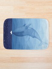 Blue whale, sea animal Bath Mat