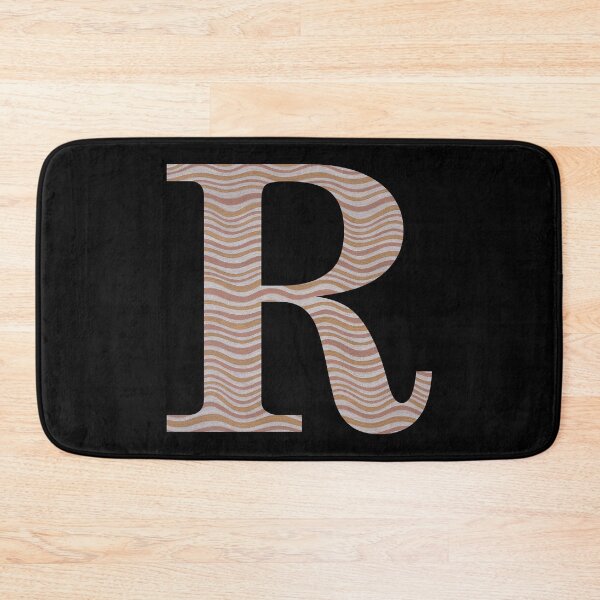 Item preview, Letter R Metallic Look Stripes Silver Gold Copper designed and sold by theartofvikki.