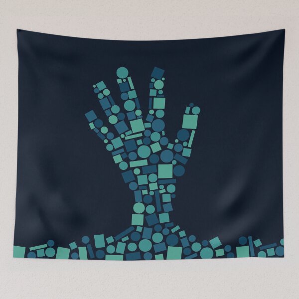 Item preview, Hand by Shapes - Cool Version- Dark BG designed and sold by Katherine Ann.