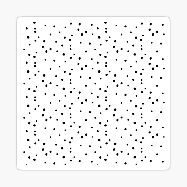 "Dalmatian Dots Black on White" Sticker for Sale by fancyashell