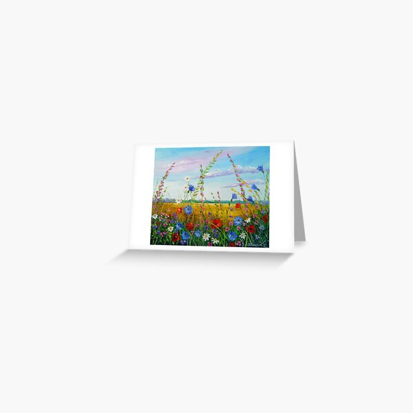 Item preview, Field in summer flowers designed and sold by Olha Darchuk.