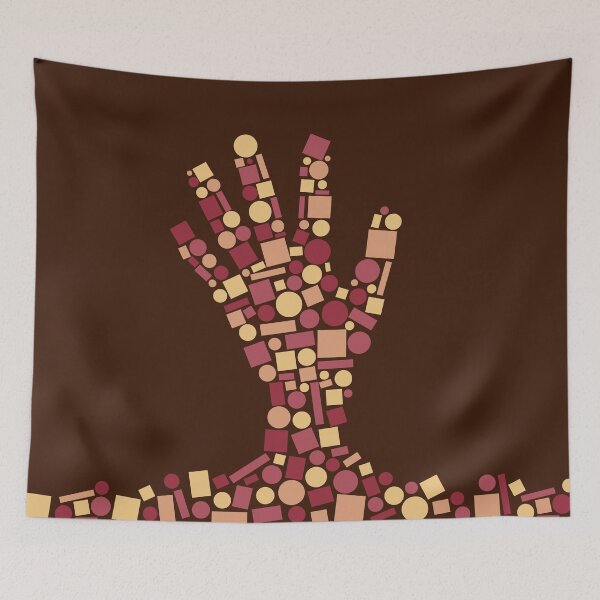 Item preview, Hand by Shapes - Warm Version- Dark BG designed and sold by Katherine Ann.