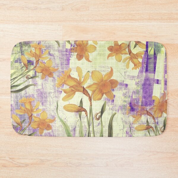 Item preview, daffodils in the garden, vintage collage, spring designed and sold by Mauswohn.