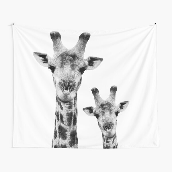 SAFARI PROFILE - GIRAFFES WHITE EDITION Tapestry