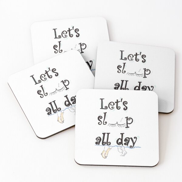 Item preview, Lets Sleep All Day Funny Sleeping Design designed and sold by HighArtDesigns.