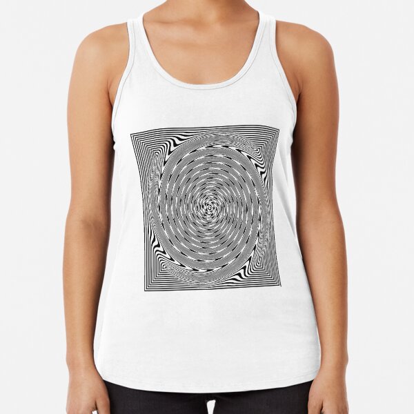 Visual Optical Illusion Racerback Tank Top