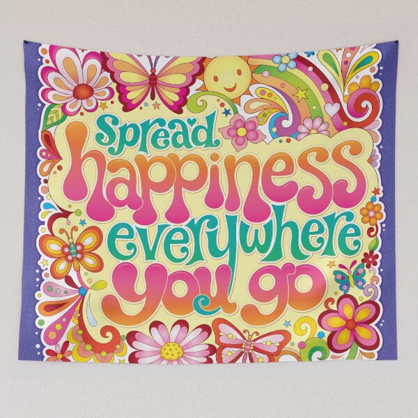 Item preview, Spread happiness everywhere you go - Art by Thaneeya McArdle designed and sold by Thaneeya McArdle.