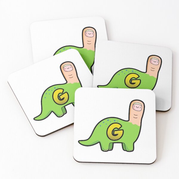 Artikelvorschau, Alphabet-Buchstabe G Niedlicher Bron-Toe-Saurus-Dinosaurier entworfen und verkauft von kidsmonogram.