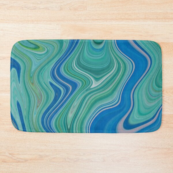 Item preview, Abstract Fluid Painting Marble Pattern Blue Green designed and sold by Patricia Piotrak.