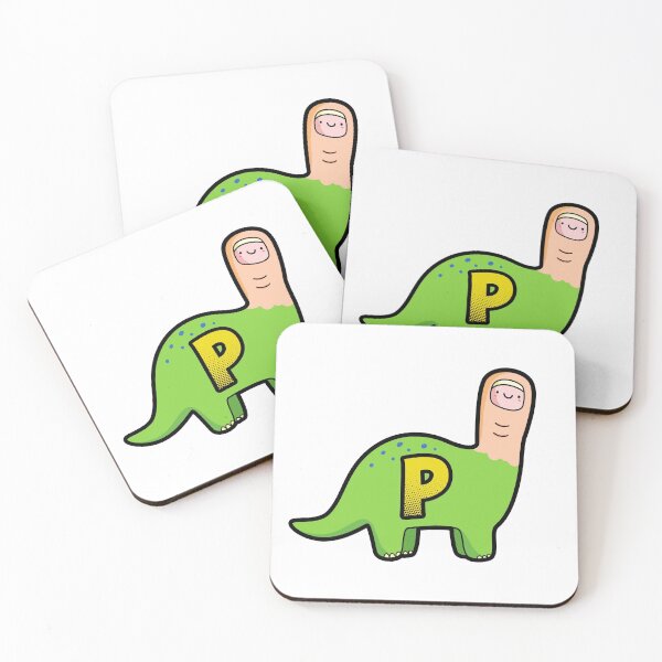 Item preview, Alphabet Letter P Cute Bron-toe-saurus Dinosaur   designed and sold by kidsmonogram.