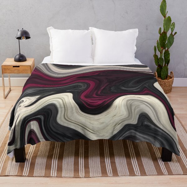 Item preview, Fluid Painting Marble Pattern Black Red Gray designed and sold by Patricia Piotrak.