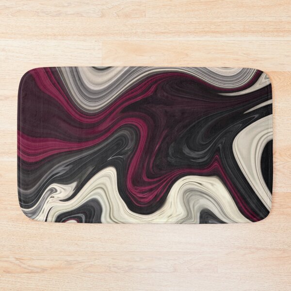 Item preview, Fluid Painting Marble Pattern Black Red Gray designed and sold by Patricia Piotrak.